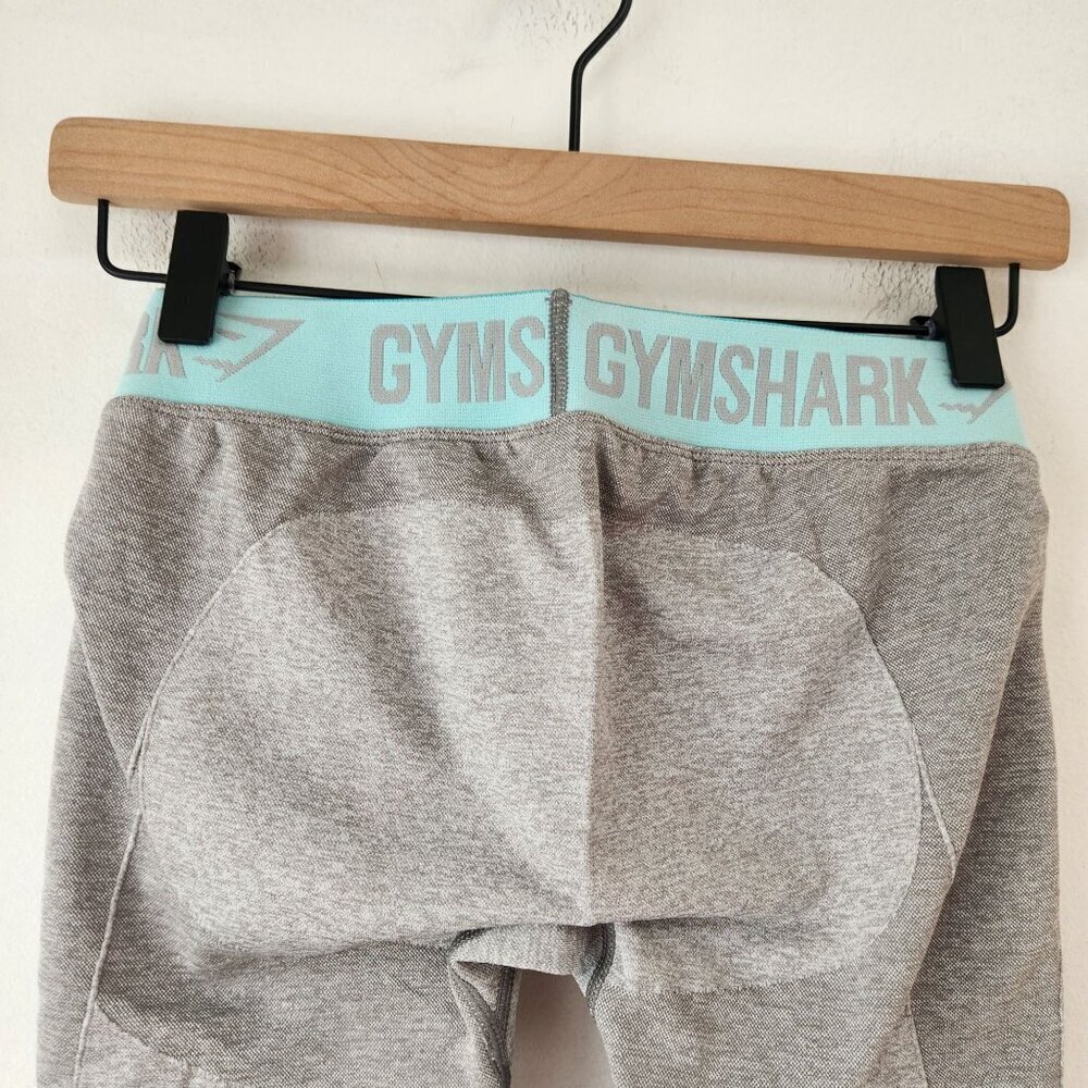 Gymshark Dry Moisture Management Grey Cropped Capri Leggings Seamless Tights S - Picture 4 of 6
